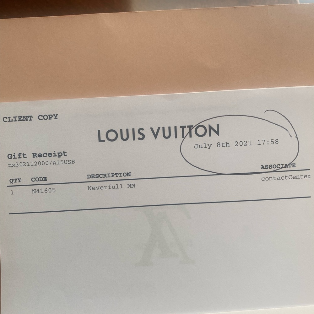 Louis Vuitton Pouch MM Nerfull.  Damier Azur. Microchipped. - Picture 4 of 4
